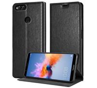 cadorabo Housse Compatible avec Honor 7X en Noir Nuit - Coque de Protection avec Fermeture magnétique, Fonction de Support et Compartiment pour Carte