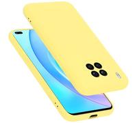 cadorabo Coque Compatible avec Honor 50 Lite, Étui Housse en Silicone- Coque pour 50 Lite- Protection Antichoc, Anti-Empreintes- TPU Housse de Protection - Mat Liquid Yellow