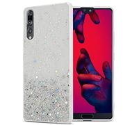 cadorabo Housse Compatible avec Huawei P20 Pro / P20 Plus en Transparent avec Paillettes - Coque de Protection en Silicone TPU Flexible avec Paillettes Scintillantes