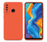 cadorabo Housse Compatible avec Huawei P30 Lite en Fluid Orange - Étui de Protection en Silicone TPU Flexible