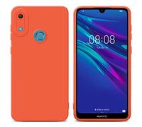 cadorabo Housse Compatible avec Huawei Y6 2019 en Fluid Orange - Étui de Protection en Silicone TPU Flexible