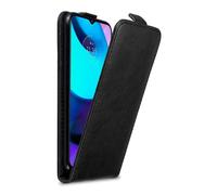 Cadorabo Housse compatible avec Motorola MOTO E20 / E30 / E40 en NOIR NUIT - Étui de protection au design flip avec fermeture magnétique