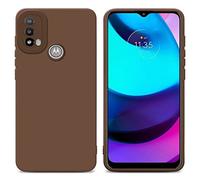 cadorabo Housse Compatible avec Motorola Moto E20 en Fluid Marron - Étui de Protection en Silicone TPU Flexible