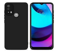 cadorabo Housse Compatible avec Motorola Moto E20 en Fluid Noir - Étui de Protection en Silicone TPU Flexible