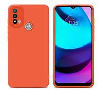 cadorabo Housse Compatible avec Motorola Moto E20 en Fluid Orange - Étui de Protection en Silicone TPU Flexible