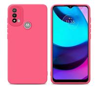cadorabo Housse Compatible avec Motorola Moto E20 en Fluid Rouge - Étui de Protection en Silicone TPU Flexible