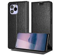 cadorabo Housse Compatible avec Oukitel C21 Pro en Noir Nuit - Coque de Protection avec Fermeture magnétique, Fonction de Support et Compartiment pour Carte