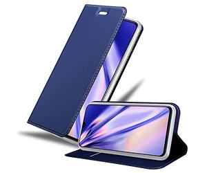 cadorabo Housse Compatible avec Realme 5 / 5i / 6i / C3 en Classy Bleu FONCÉ - Étui de Protection avec Fermeture magnétique, Fonction de Support et Compartiment pour Carte