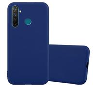 cadorabo Housse Compatible avec Realme 5 Pro/Realme Q en Candy Bleu FONCÉ - Étui de Protection en Silicone TPU Flexible