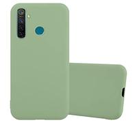 cadorabo Housse Compatible avec Realme 5 Pro/Realme Q en Candy Vert Pastel - Étui de Protection en Silicone TPU Flexible