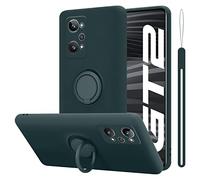 cadorabo Housse Compatible avec Realme GT 2 / GT Neo 2 en Liquid Green - Étui de Protection en Silicone TPU Flexible avec Anneau