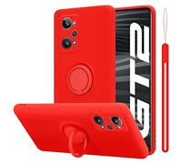 cadorabo Housse Compatible avec Realme GT 2 / GT Neo 2 en Liquid Red - Étui de Protection en Silicone TPU Flexible avec Anneau