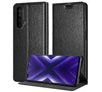 cadorabo Housse Compatible avec Realme X3 / X3 SuperZoom / X50 5G en Noir Nuit - Coque de Protection avec Fermeture magnétique, Fonction de Support et Compartiment pour Carte