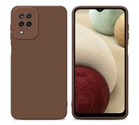 cadorabo Housse Compatible avec Samsung Galaxy A12 / M12 en Fluid Marron - Étui de Protection en Silicone TPU Flexible