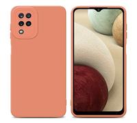 cadorabo Housse Compatible avec Samsung Galaxy A12 / M12 en Fluid Orange Clair - Étui de Protection en Silicone TPU Flexible
