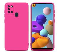 cadorabo Housse Compatible avec Samsung Galaxy A21s en Fluid HOTPINK - Étui de Protection en Silicone TPU Flexible