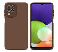 cadorabo Housse Compatible avec Samsung Galaxy A22 4G en Fluid Marron - Étui de Protection en Silicone TPU Flexible