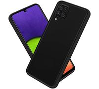 cadorabo Housse Compatible avec Samsung Galaxy A22 4G / M22 / M32 4G en Noir Givré - Coque de Protection Hybride avec intérieur en Silicone TPU et Dos en Plastique Mat
