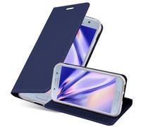 Cadorabo Housse compatible avec Samsung Galaxy A5 2017 en CLASSY BLEU FONCÉ - Étui de protection avec fermeture magnétique, fonction de support et compartiment pour carte