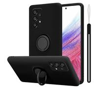 cadorabo Housse Compatible avec Samsung Galaxy A53 5G en Liquid Black - Étui de Protection en Silicone TPU Flexible avec Anneau