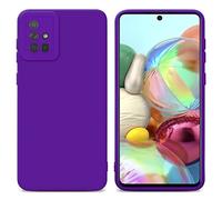 cadorabo Housse Compatible avec Samsung Galaxy A71 4G en Fluid Violet FONCÉ - Étui de Protection en Silicone TPU Flexible