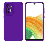 cadorabo Housse Compatible avec Samsung Galaxy A72 4G / 5G en Fluid Violet FONCÉ - Étui de Protection en Silicone TPU Flexible