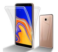 cadorabo Housse Compatible avec Samsung Galaxy J4 Plus en Transparent - 360° Full Body Coque de Protection - Protection Frontale et Dorsale, Protection intégrale avec Protection d'écran