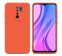 cadorabo Housse Compatible avec Xiaomi RedMi 9 en Fluid Orange - Étui de Protection en Silicone TPU Flexible