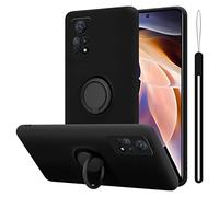 cadorabo Housse Compatible avec Xiaomi RedMi Note 11 Pro 4G / 5G en Liquid Black - Étui de Protection en Silicone TPU Flexible avec Anneau