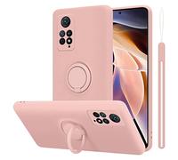 cadorabo Housse Compatible avec Xiaomi RedMi Note 11 Pro 4G / 5G en Liquid Pink - Étui de Protection en Silicone TPU Flexible avec Anneau
