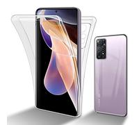 cadorabo Housse Compatible avec Xiaomi RedMi Note 11 Pro 4G / 5G en Transparent - 360° Full Body Housse de Protection - Protection Frontale et Dorsale, Protection intégrale avec Protection d'écran