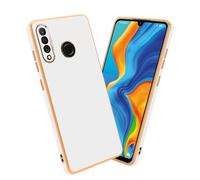 Cadorabo Housse de protection pour Huawei P30 LITE Housse en blanc Housse pour téléphone portable TPU Silicone Protection pour appareil photo Etui Case