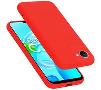 Cadorabo Housse de protection pour Realme C30 / Narzo 50i PRIME Housse en rouge Housse pour portable Case Cover TPU Etui