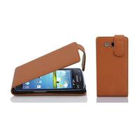 Cadorabo Housse de protection pour Samsung Galaxy CORE / CORE DUOS Housse en brun Flip Etui Housse de portable Case Cover similicuir