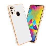 Cadorabo Housse de protection pour Samsung Galaxy M21 / M30s Housse en blanc Housse pour téléphone portable TPU Silicone Protection pour appareil photo Etui Case