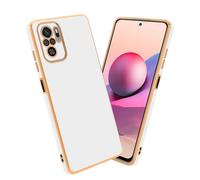 Cadorabo Housse de protection pour Xiaomi RedMi NOTE 10 4G / RedMi NOTE 10S Housse en blanc Housse téléphone portable TPU Silicone Protection caméra Etui