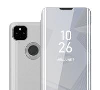 Cadorabo Housse de téléphone portable pour Google PIXEL 4A en argent Cover Backcover Housse Book Case Booklet