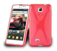 Cadorabo Housse de téléphone portable pour LG OPTIMUS F5 / LUCID 2 en rouge Housse TPU silicone backcover Case