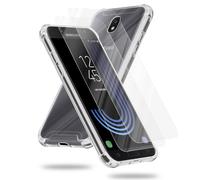 Cadorabo Housse et 2x film blindé tempered pour Samsung Galaxy J7 2017 en Transparent Housse de protection TPU Silicone