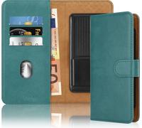 Cadorabo Housse pour Asus ZenFone LIVE L1 Housse de téléphone portable en TURQUOISE avec compartiment pour carte, 360 degrés Housse de protection à rabat- Flip Case Book Cover Cuir synthétique Housse