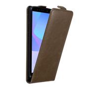 Cadorabo Housse pour Honor 7A / Huawei Y6 PRIME 2018 Housse de protection en brun Flip Etui Housse de téléphone portable Case Cover