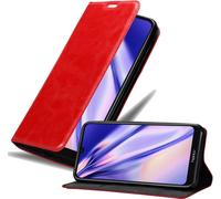 Cadorabo Housse pour Honor 8A Housse de protection rouge Etui pour téléphone portable Case Cover Fermeture magnétique