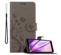 Cadorabo Housse pour Honor 9S / Huawei Y5P Housse de protection en gris Housse pour portable Etui Case Fleurs Flower