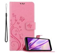 Cadorabo Housse pour Honor 9S / Huawei Y5P Housse de protection en rose Housse pour portable Etui Case Fleurs Flower