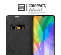 Cadorabo Housse pour Huawei Y6P Housse de protection en noir Etui pour téléphone portable Case Cover Fermeture magnétique