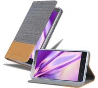 Cadorabo Housse pour Lenovo P2 Housse en gris pour téléphone portable Etui Book Case Cover