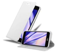Cadorabo Housse pour LG K4 2017 Housse de protection en argent Cover Etui Book Case Booklet