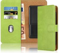 Cadorabo Housse pour LG OPTIMUS F5 / LUCID 2 Housse de portable en VERT avec compartiment pour carte, 360 degrés Housse de protection à rabattre- Flip Case Book Cover Cuir synthétique Housse de portab