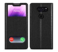 Cadorabo Housse pour LG V30 / V30+ / V30S / V30S+ Housse en noir Housse téléphone portable Book Case Cover Etui