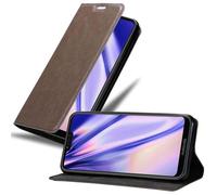 Cadorabo Housse pour Motorola MOTO G7 POWER Housse de protection marron Housse pour téléphone portable Etui Case Cover Fermeture magnétique